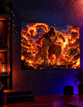 Ramayan X Anime Hanuman Lankadhahan A3 Metallic Poster